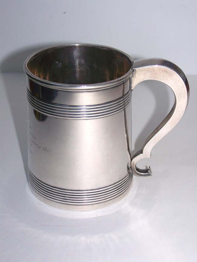 An American Silver Cup presented to 'A.H. Stilwell for Successfully raising the Brig Charles H. Frost, November 15, 1856' 